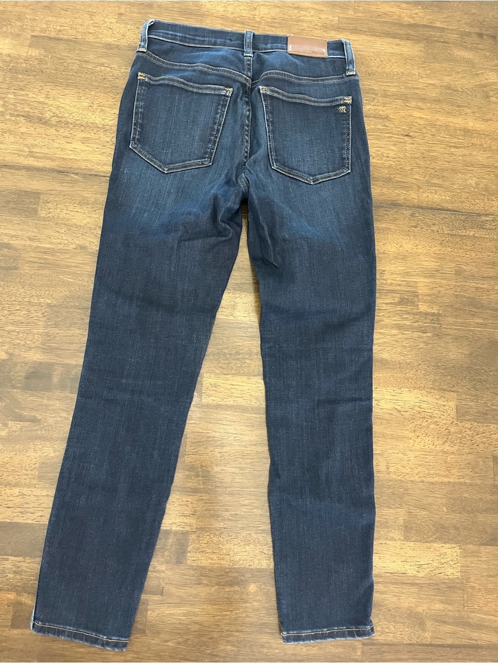Madewell Womens Dark Blue Skinny Jeans 10” High Rise Skinny Denim Pants  Sz 26P - Picture 4 of 6